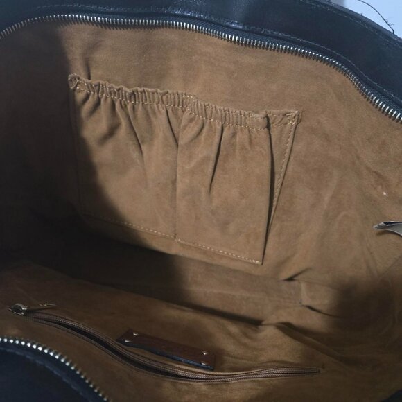 PATRICIA NASH IVY CHAINLINK TOTE Vintage Vegetable Black Large - Picture 4 of 7